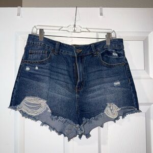Rewash Blue Distressed Summer Jean Shorts with Rips - Size 13 💙